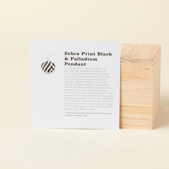 Halcyon Days Zebra‎ Pendant rare 11" + 2" extender msrp $150 - Picture 6 of 6